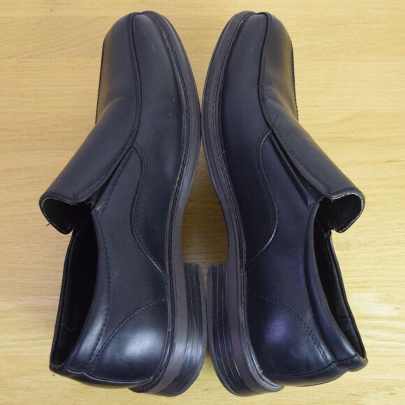 Alpine Swiss Mens Dress Shoes Size 8 Leather Slip On Black Business Professional main image 8